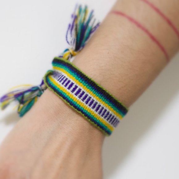 Colorful Vibrant Striped Woven Bracelets - Handmade Friendship Bracelets - Assor - Picture 8 of 10